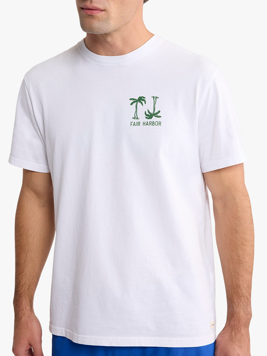 Fair Harbor Saltaire Graphic Tee - White Checkered Palms