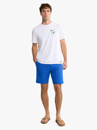 Fair Harbor Saltaire Graphic Tee - White Checkered Palms
