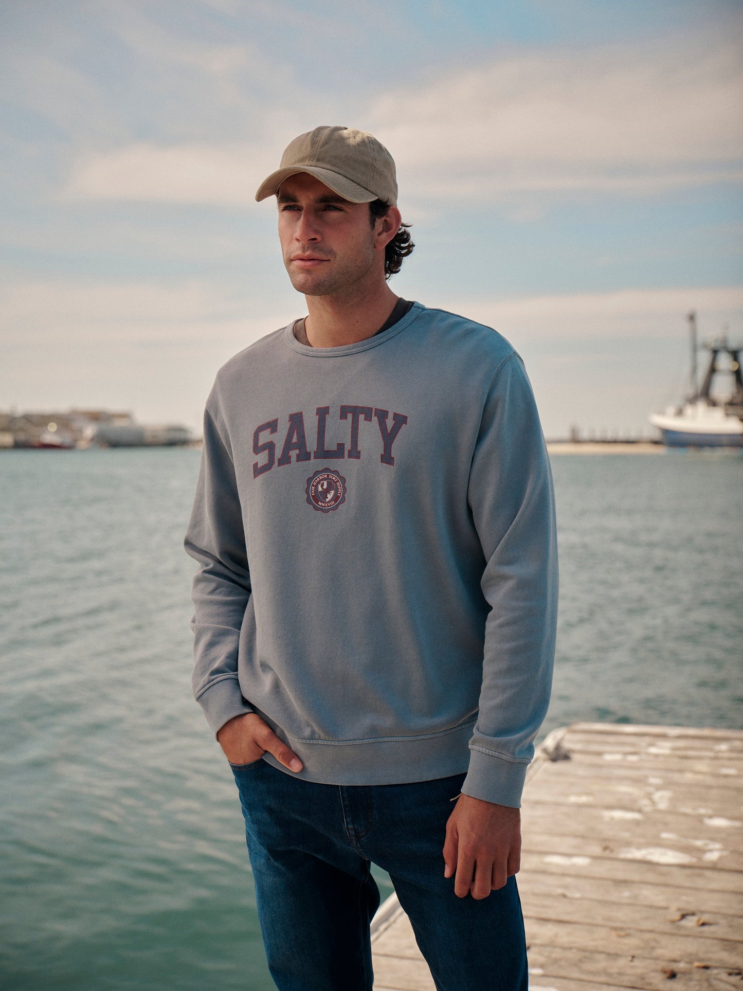 Fair Harbor Saltaire Graphic Crewneck - Maritime Salty