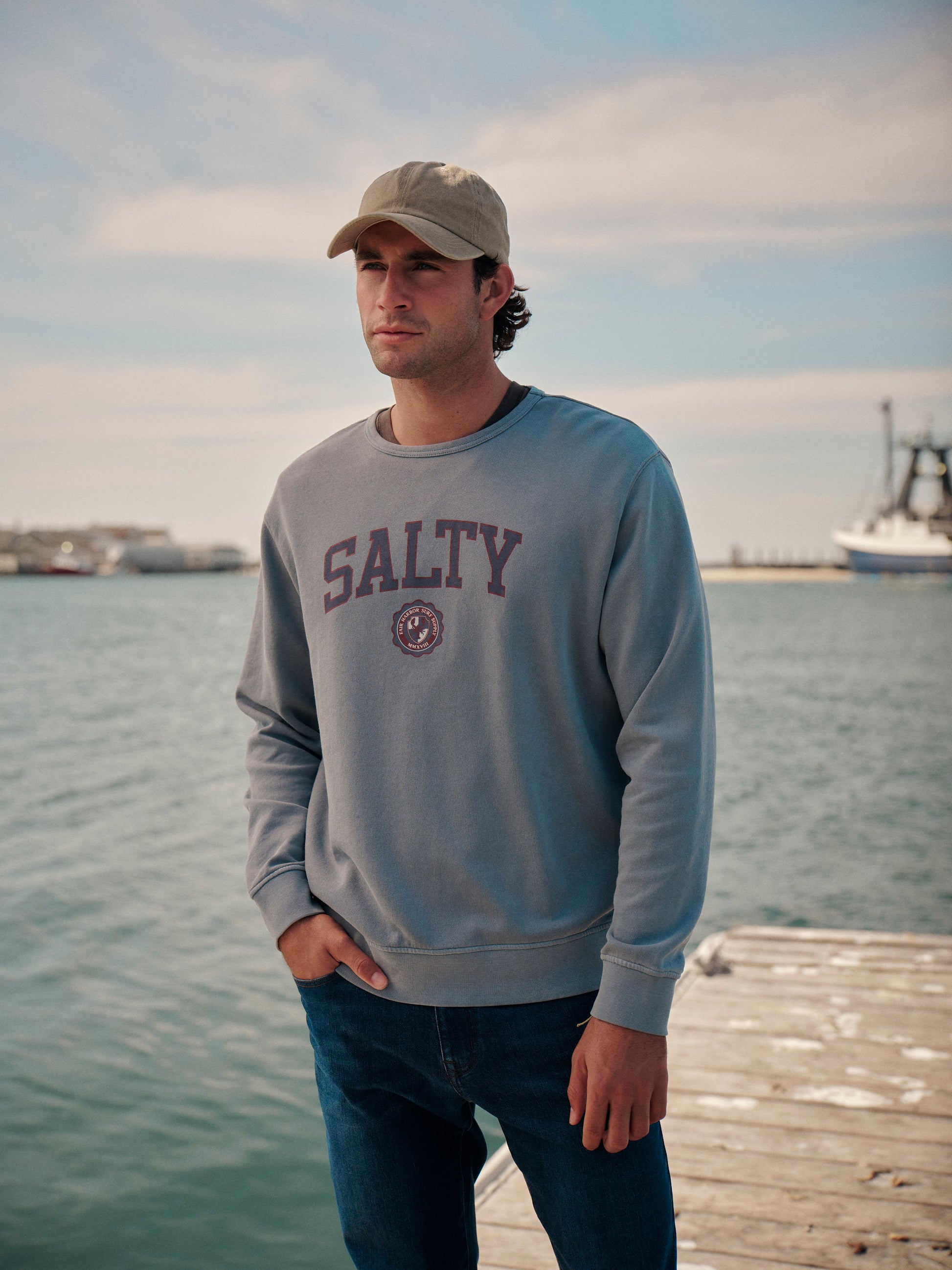 Fair Harbor Saltaire Graphic Crewneck - Maritime Salty