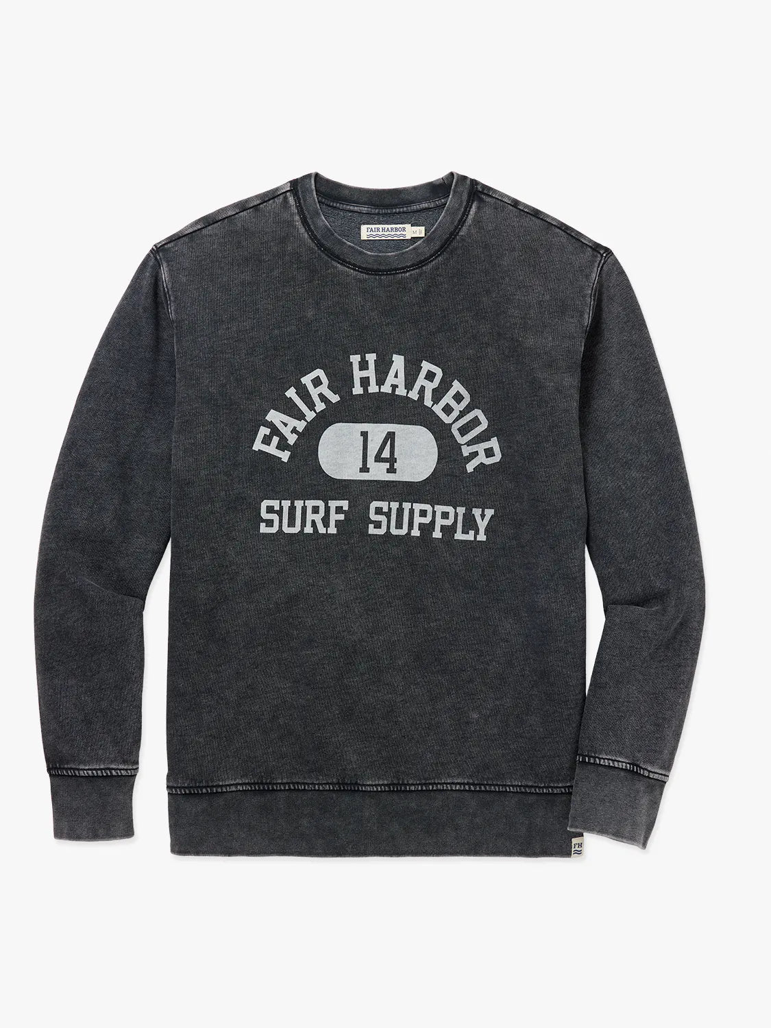 Fair Harbor Saltaire Graphic Crewneck - Black Collegiate