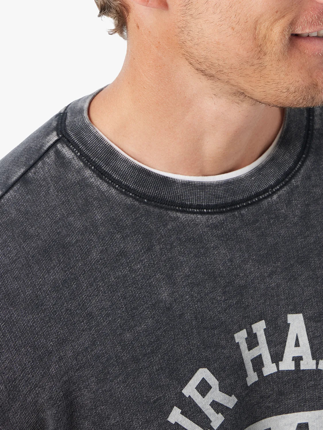Fair Harbor Saltaire Graphic Crewneck - Black Collegiate