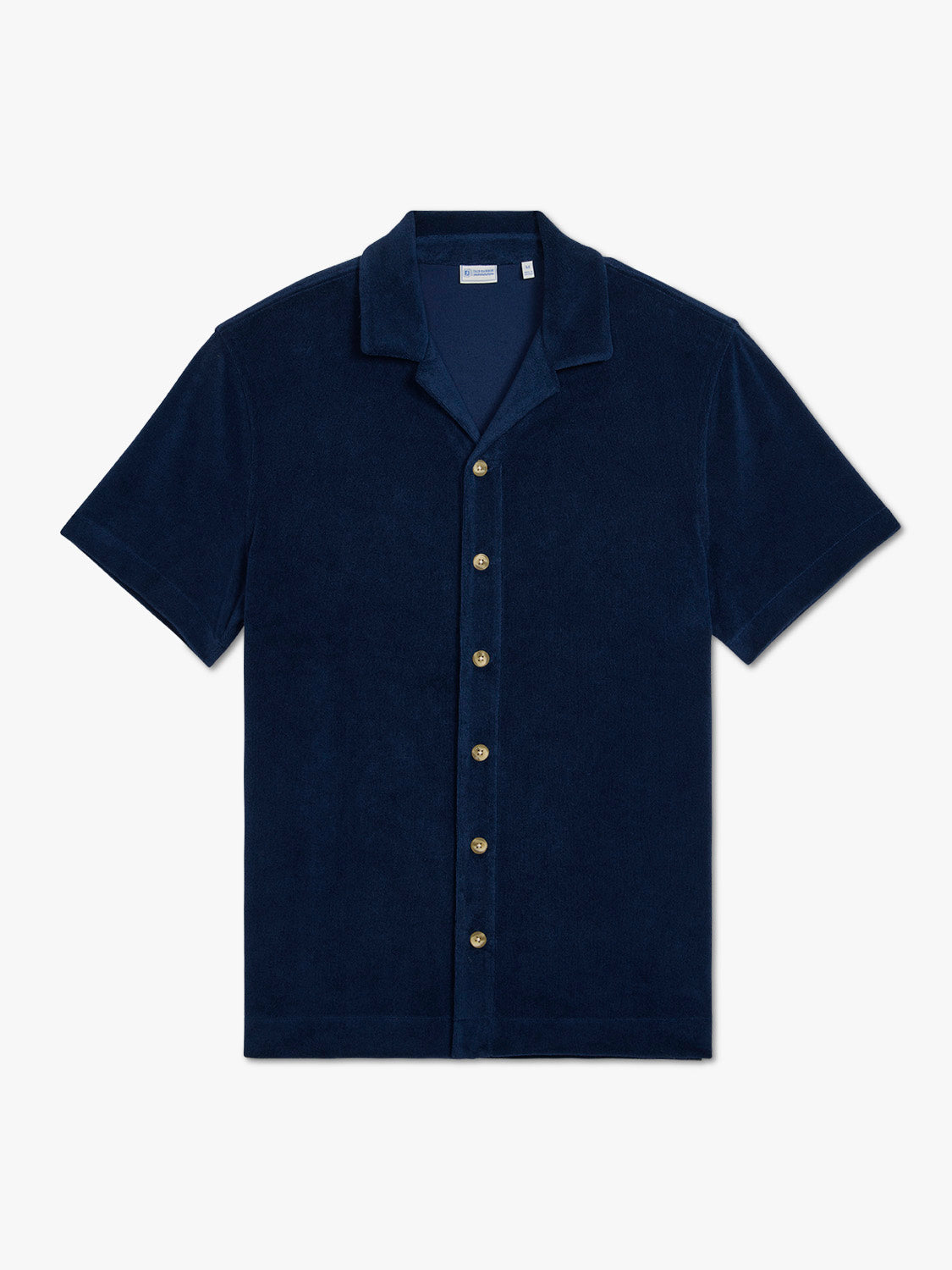 Fair Harbor Ravello Terry Short Sleeve Button Up - Navy