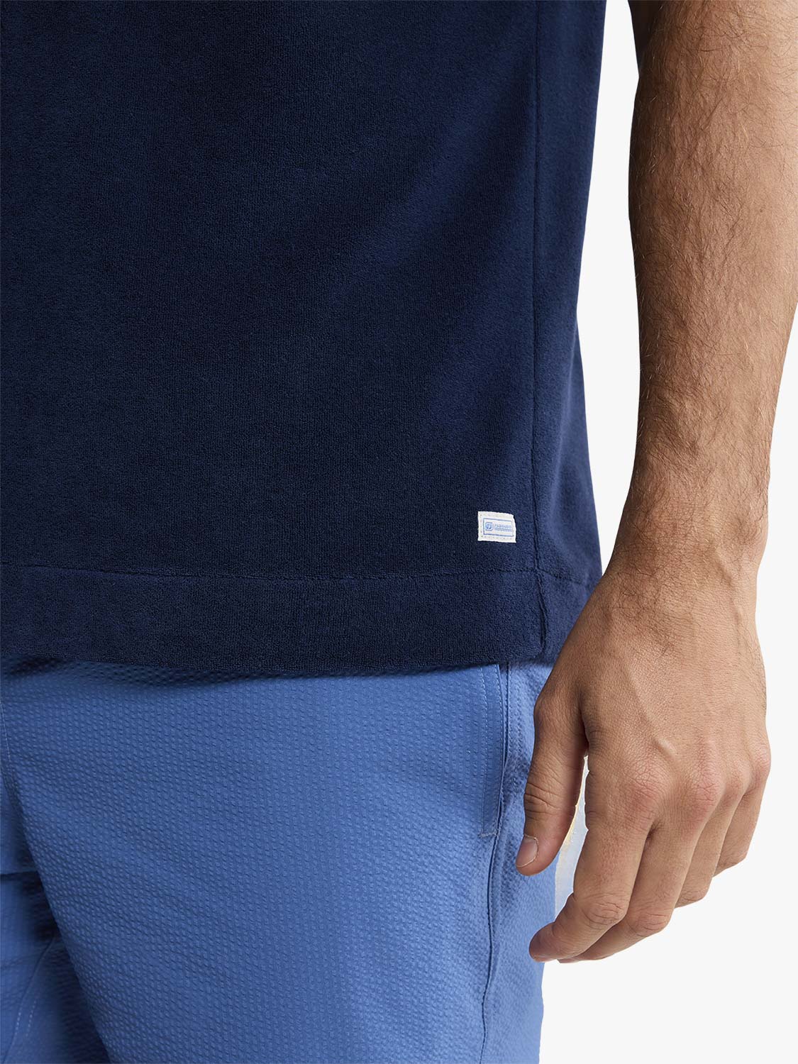 Fair Harbor Ravello Terry Short Sleeve Button Up - Navy
