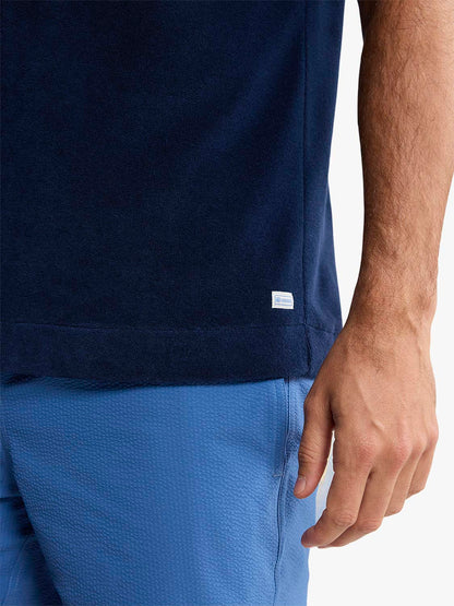Fair Harbor Ravello Terry Short Sleeve Button Up - Navy