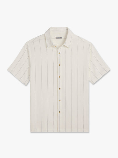Fair Harbor Oasis Textured Shirt - Shell Stripe