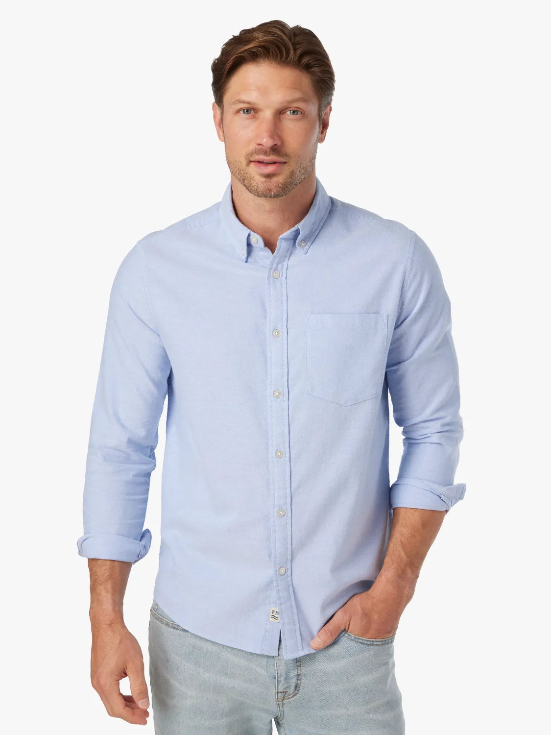 Fair Harbor Salty Oxford Shirt - Light Blue