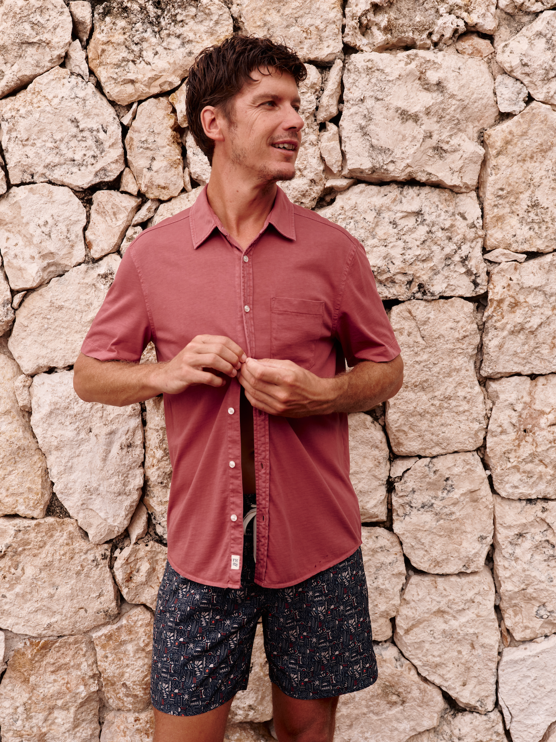 Fair Harbor Saltaire Shirt - Red