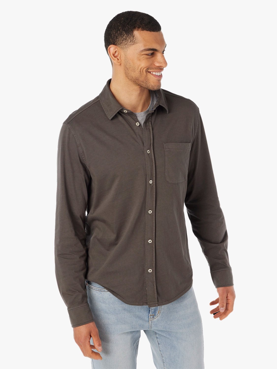Fair Harbor Saltaire Long-Sleeve Shirt - Black