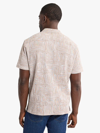 Fair Harbor Castaway Textured Camp Shirt - Wavy Sands