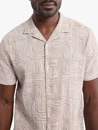 Fair Harbor Castaway Textured Camp Shirt - Wavy Sands