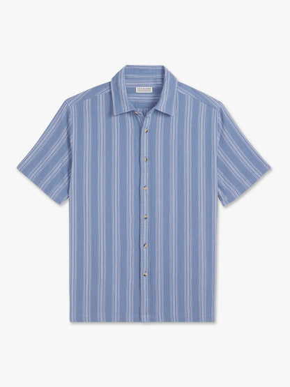 Fair Harbor Oasis Textured Shirt - Maritime Stripe