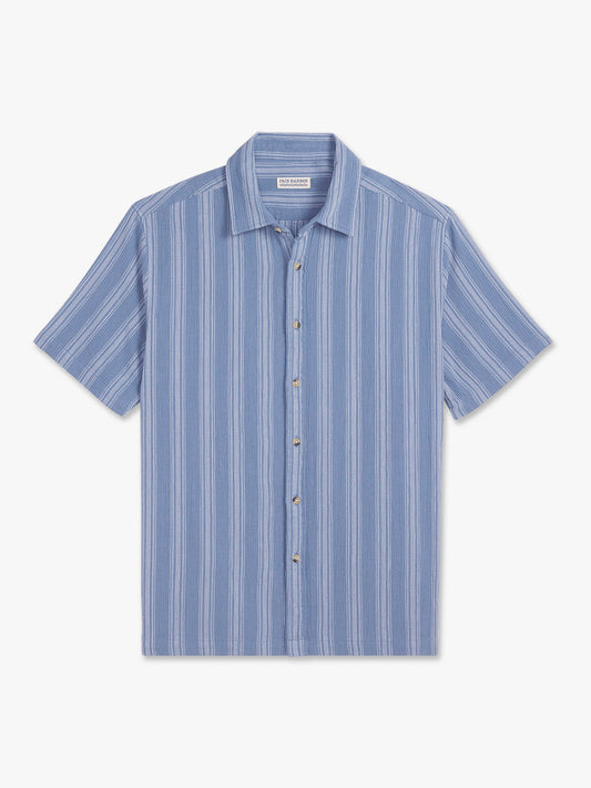 Fair Harbor Oasis Textured Shirt - Maritime Stripe