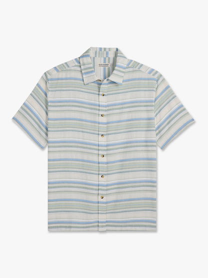 Fair Harbor Oasis Textured Shirt - Marina Stripe
