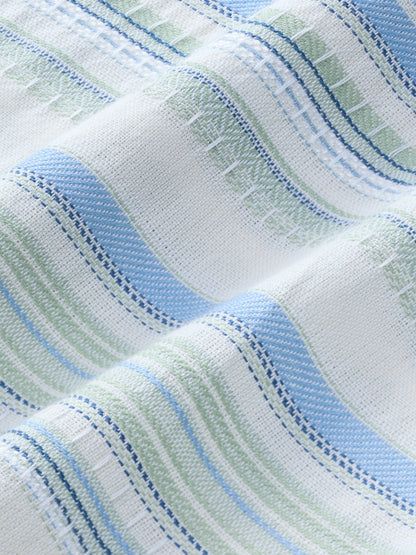 Fair Harbor Oasis Textured Shirt - Marina Stripe
