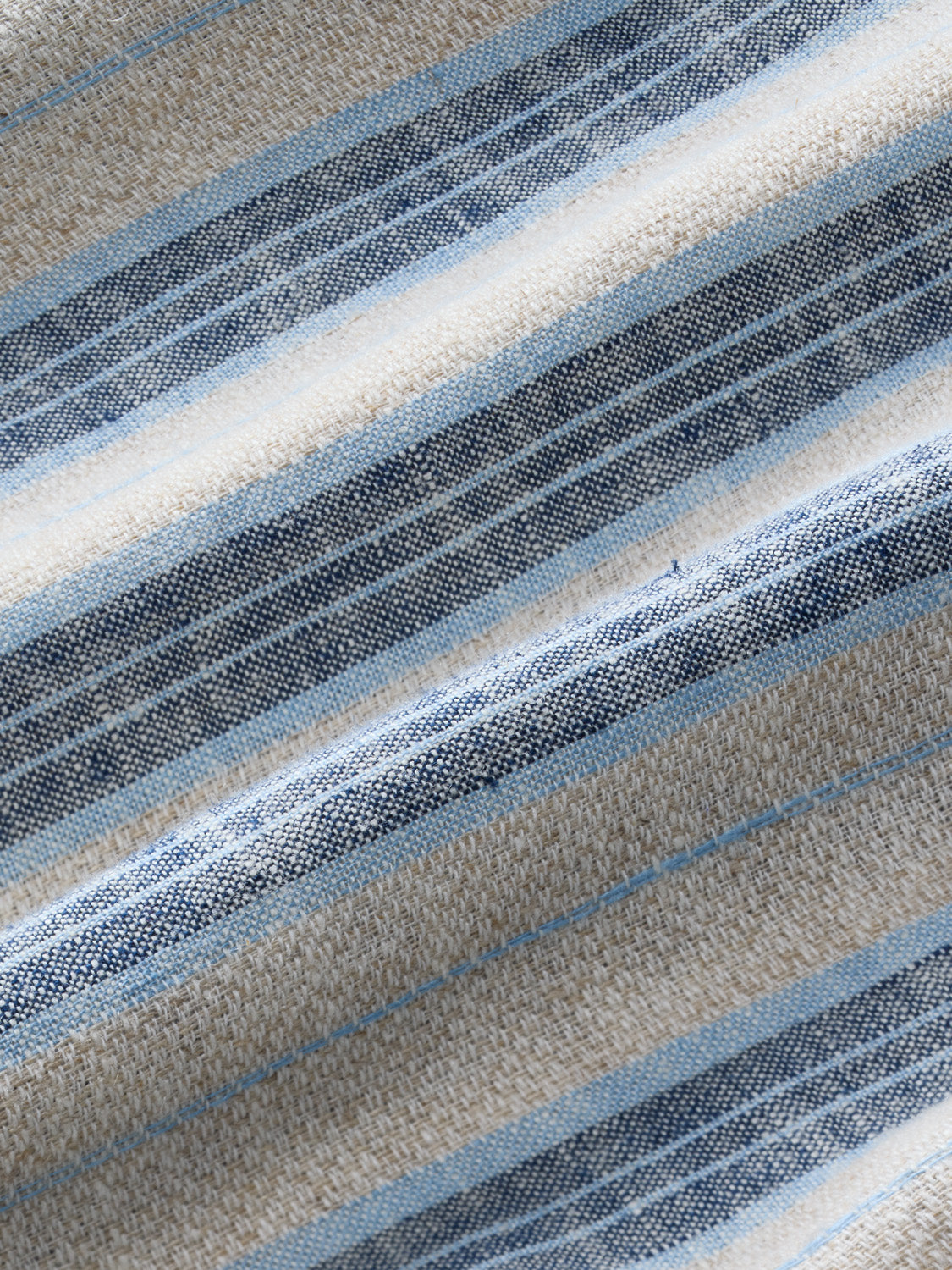 Fair Harbor Oasis Textured Shirt - Sea Blue Stripe