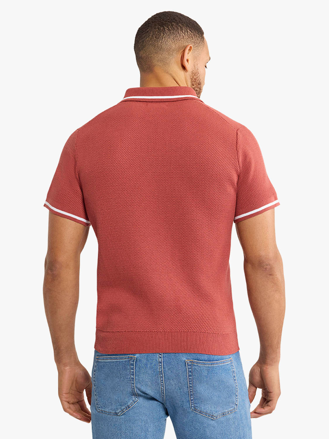 Fair Harbor Neptune Sweater Polo - Washed Red