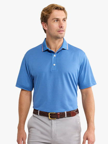 Fair Harbor Pique Polo - Ocean Blue
