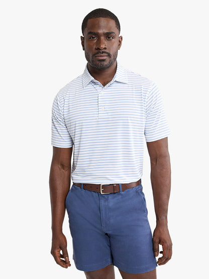 Fair Harbor Lisle Polo - Coastal Blue Stripe