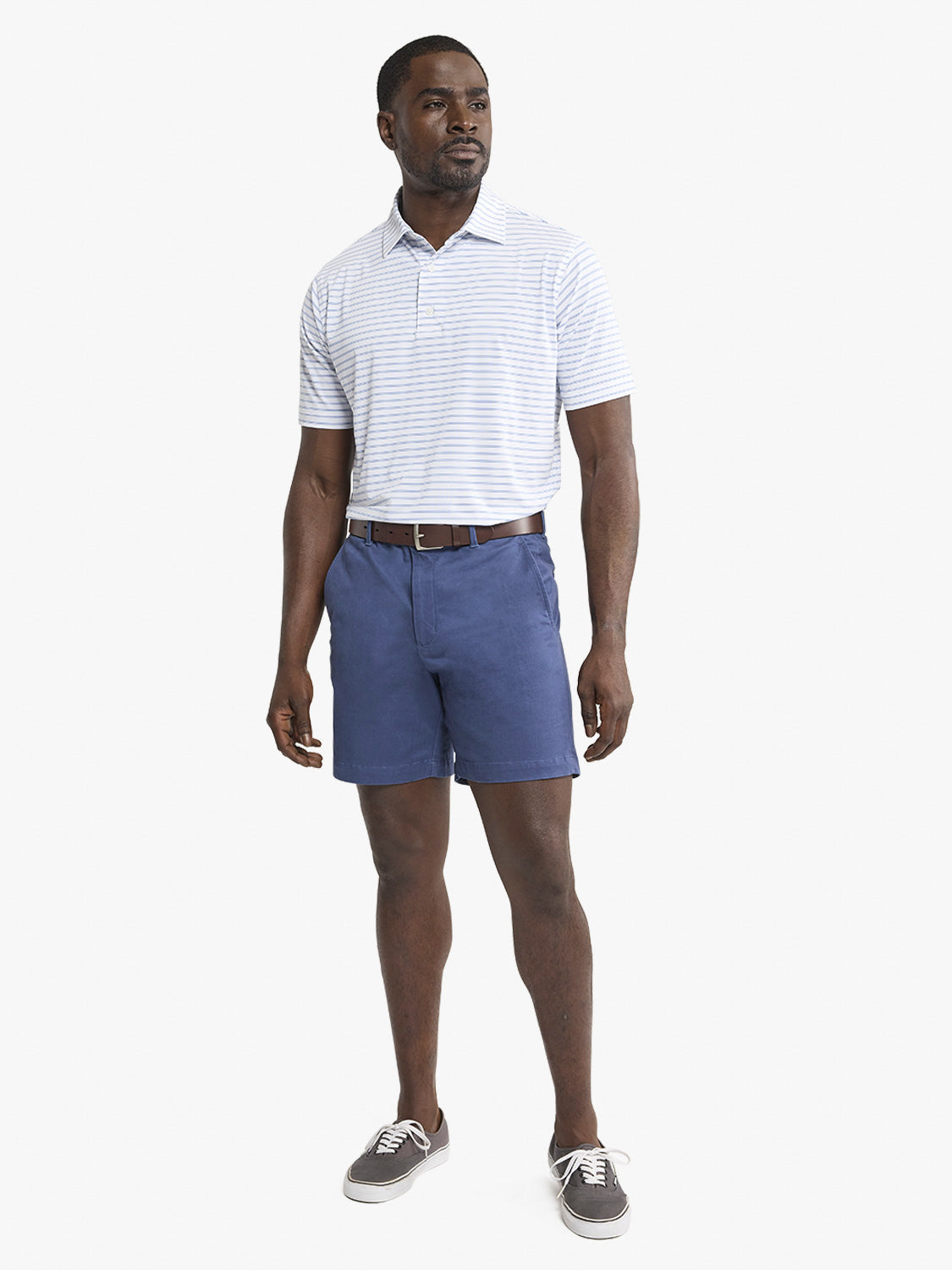Fair Harbor Lisle Polo - Coastal Blue Stripe