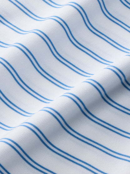 Fair Harbor Lisle Polo - Coastal Blue Stripe