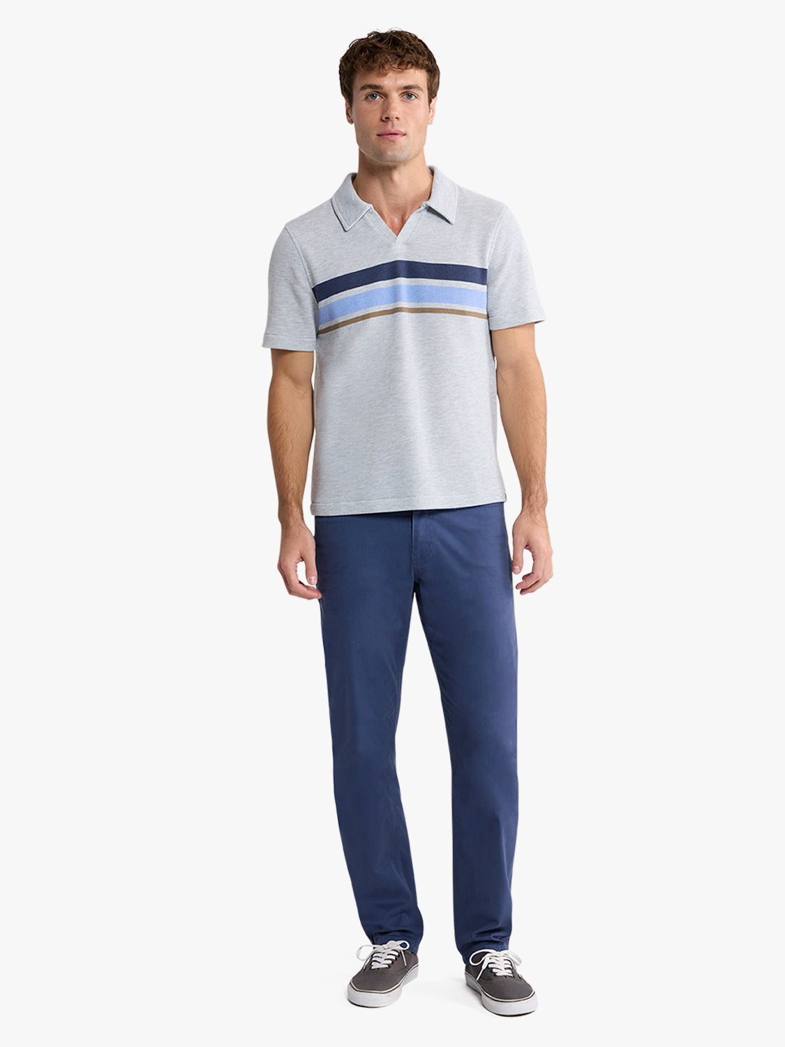 Fair Harbor Tailwind Polo - Heather Grey