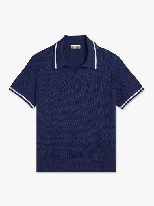 Fair Harbor Neptune Sweater Polo - Navy