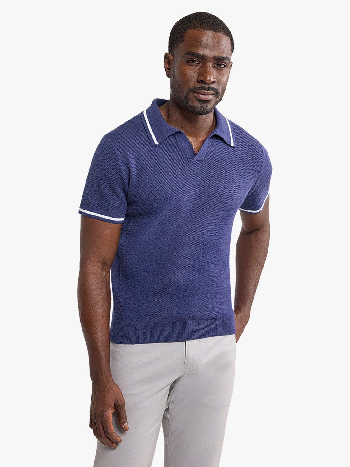 Fair Harbor Neptune Sweater Polo - Navy
