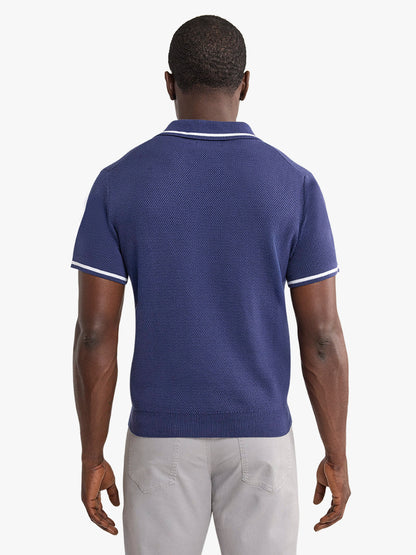 Fair Harbor Neptune Sweater Polo - Navy