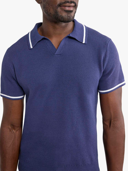 Fair Harbor Neptune Sweater Polo - Navy