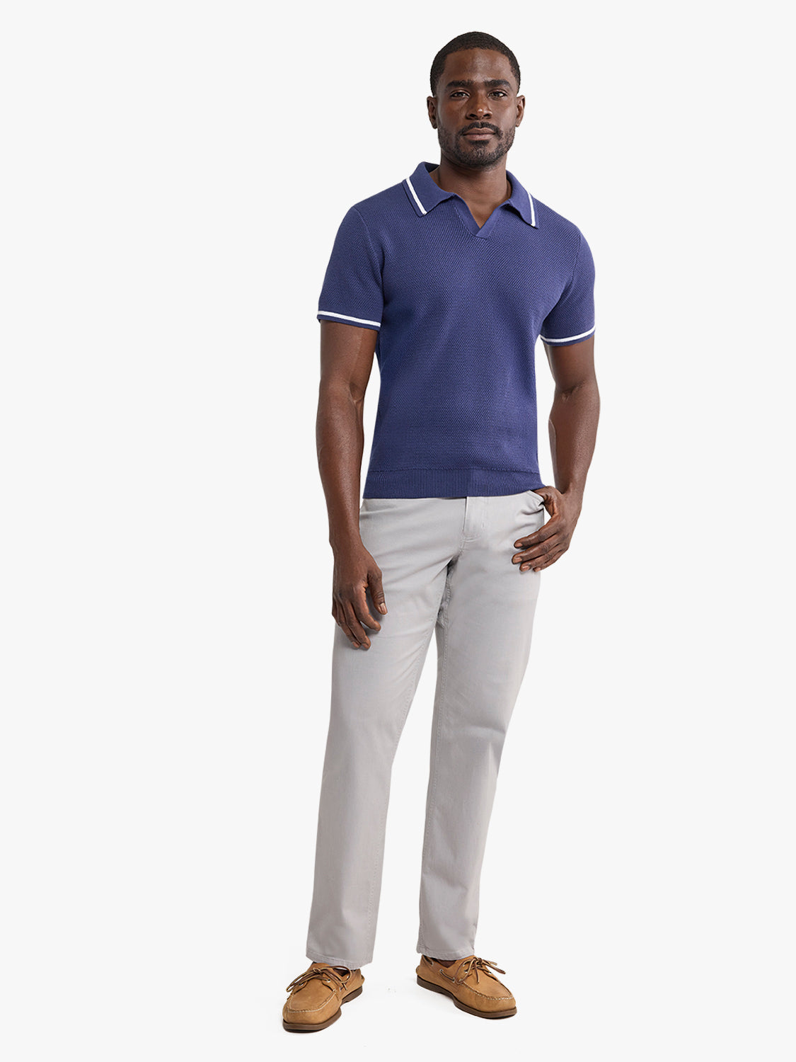 Fair Harbor Neptune Sweater Polo - Navy