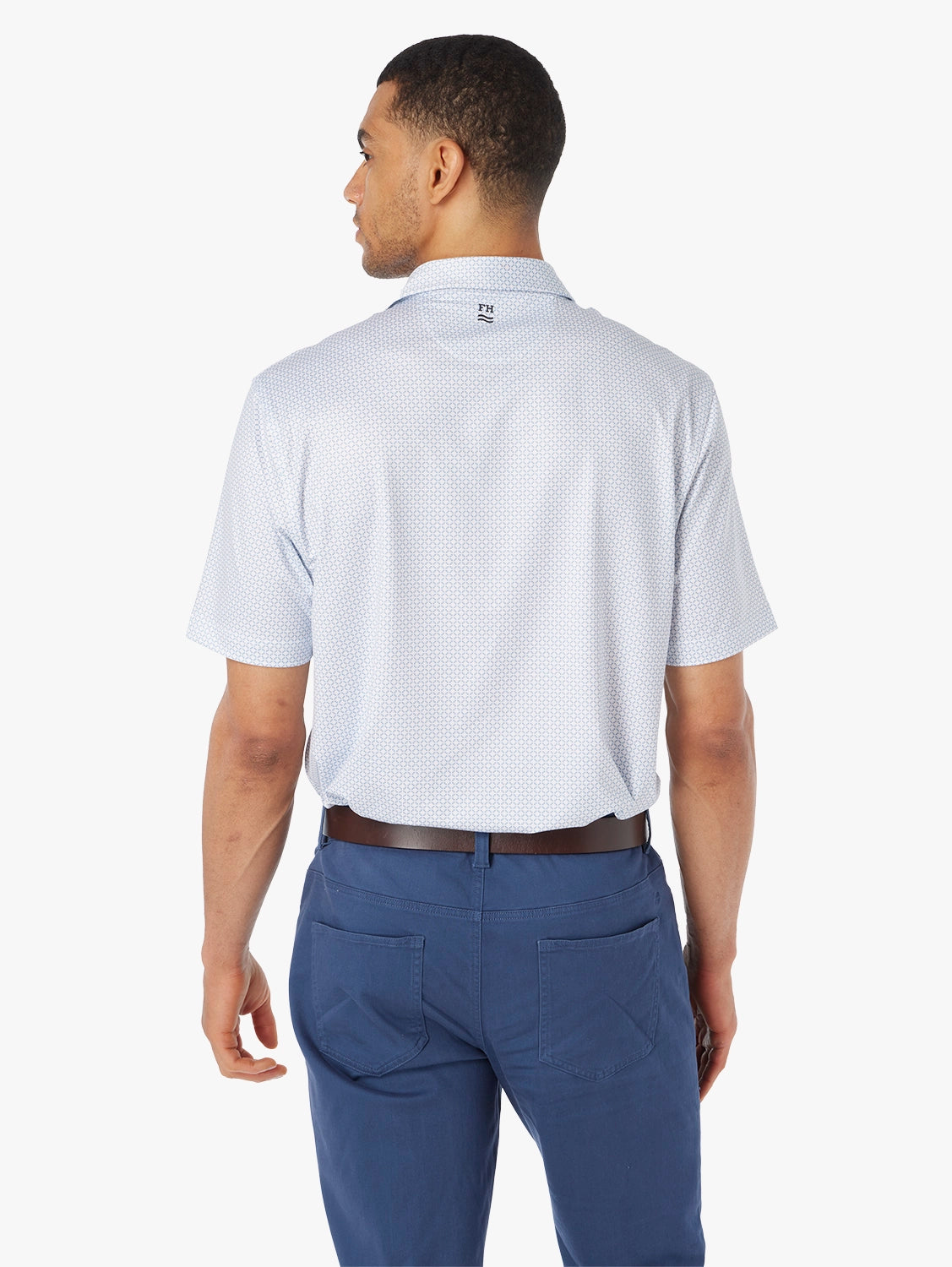 Fair Harbor Compass Polo - White Geo