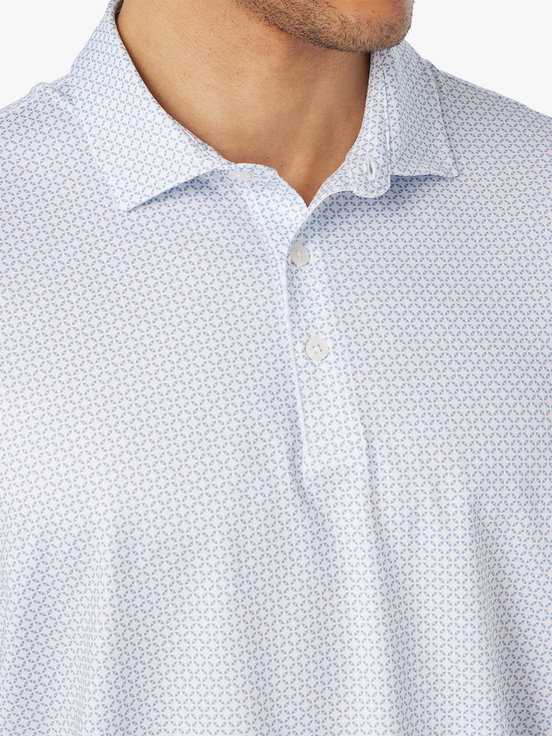 Fair Harbor Compass Polo - White Geo