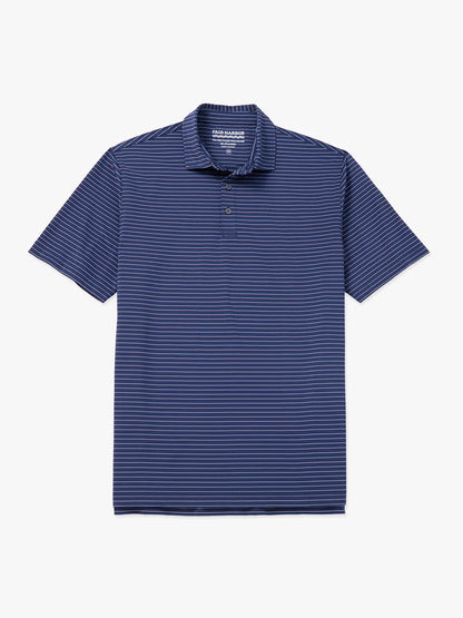 Fair Harbor Compass Polo - Navy Burgundy Stripe