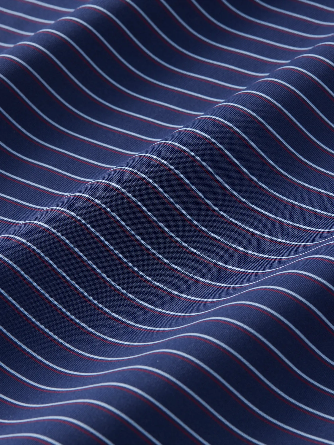 Fair Harbor Compass Polo - Navy Burgundy Stripe
