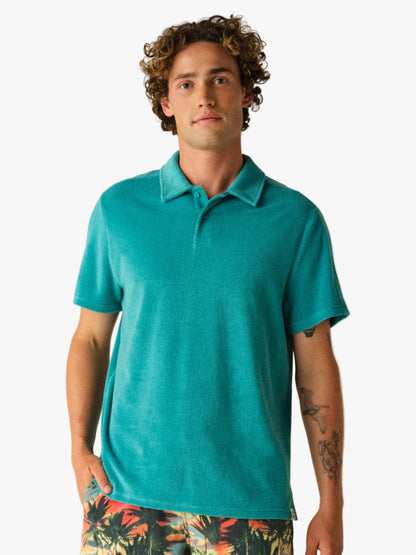 Fair Harbor Ravello Terry Polo - Baltic Teal