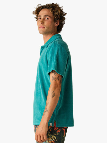 Fair Harbor Ravello Terry Polo - Baltic Teal