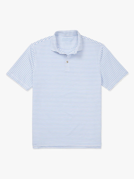 Fair Harbor Compass Polo - Light Blue Stripe