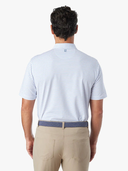 Fair Harbor Compass Polo - Light Blue Stripe