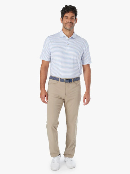 Fair Harbor Compass Polo - Light Blue Stripe