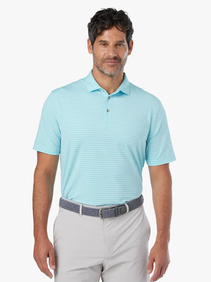 Fair Harbor Compass Polo - Aqua Stripe