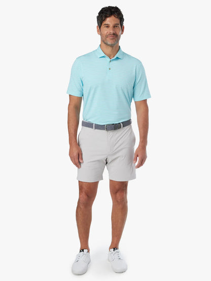 Fair Harbor Compass Polo - Aqua Stripe