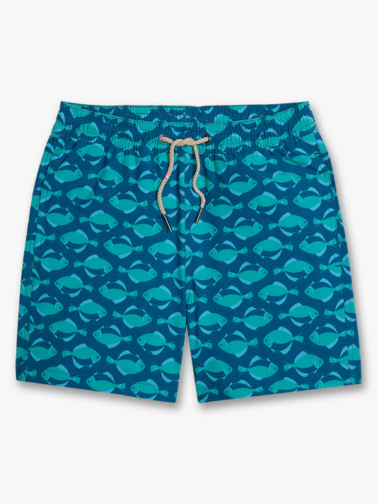 Fair Harbor Kids Bayberry Trunk - Teal Flounders