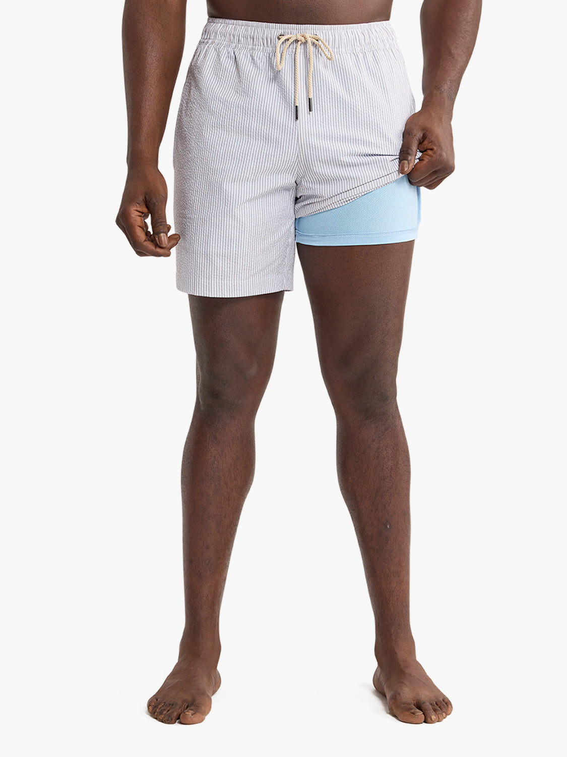 Fair Harbor Bayberry Trunk - Grey Seersucker