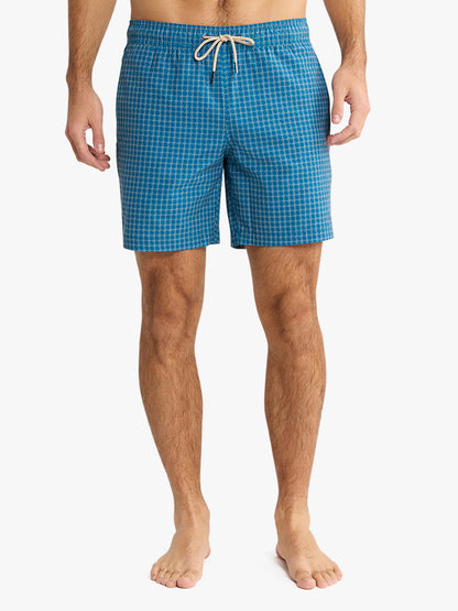 Fair Harbor Bayberry Trunk - Teal Sea Geo
