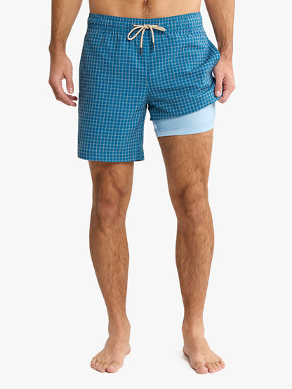 Fair Harbor Bayberry Trunk - Teal Sea Geo