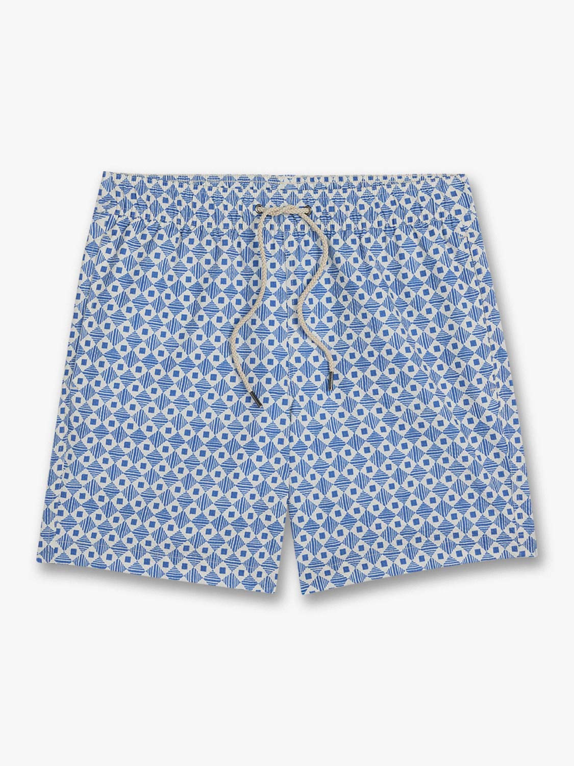 Fair Harbor Bayberry Trunk - Seersucker Sea Blue Tiles