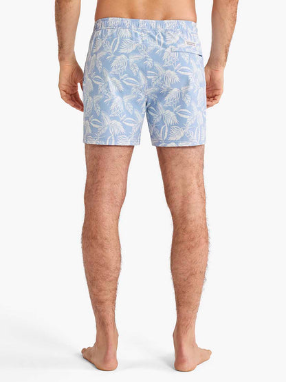 Fair Harbor Bungalow Trunk - Sky Blue Leaves