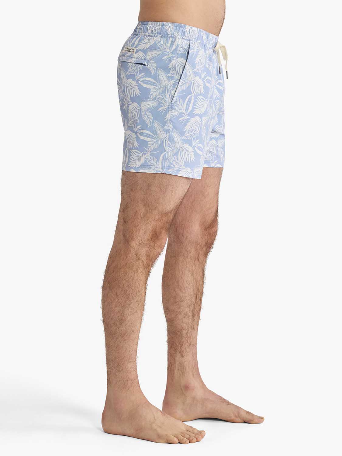 Fair Harbor Bungalow Trunk - Sky Blue Leaves