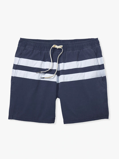 Fair Harbor Bungalow Trunk - Navy Nautical Stripe